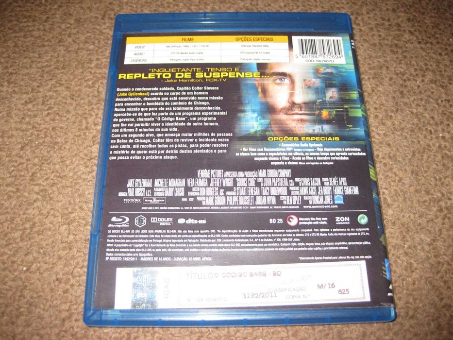 Blu-Ray "O Código Base" com Jake Gyllenhaal