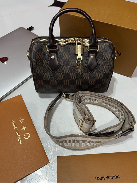 Сумка LV Louis Vuitton Speedy Damier Ebene Луи Виттон премиум