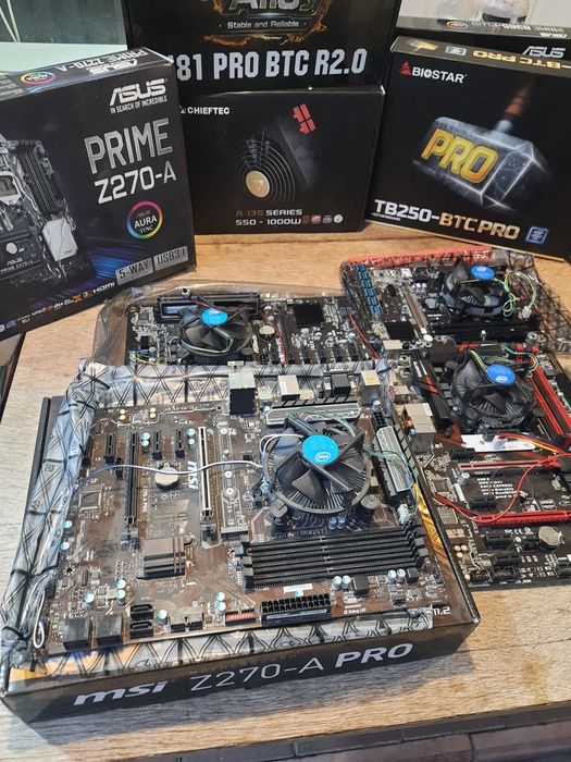 Материнские платы тушки майнинг MSI ASUS BTC GIGABYTE BIOSTAR