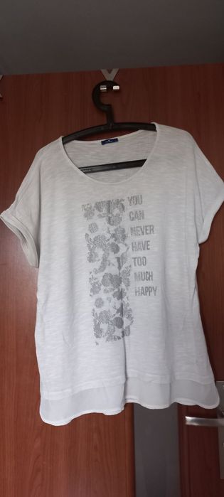 Bluzka ze srebrną aplikacją rozmiar xxxl