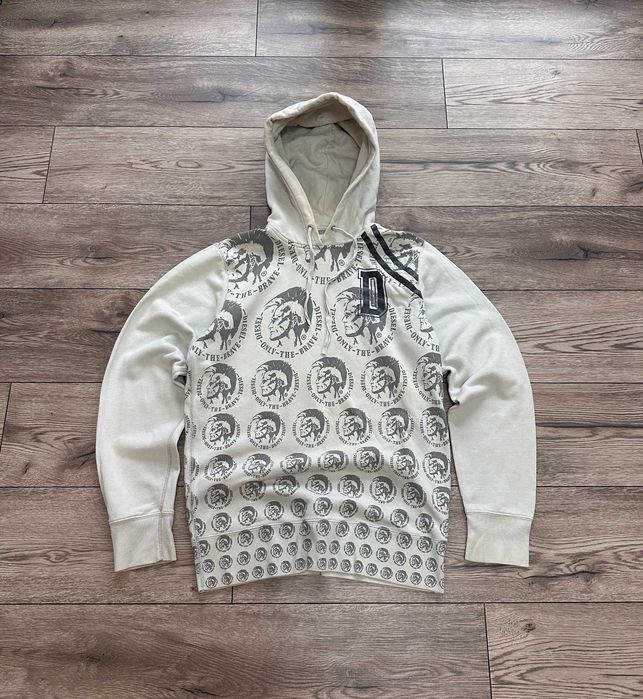 Bluza z kapturem DIESEL logo męska casual bawełna r. L