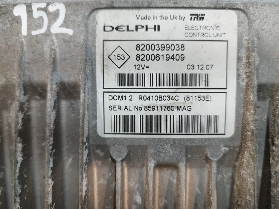 Centralina ECU motor Delphi Renault Megane 1.5 DCI