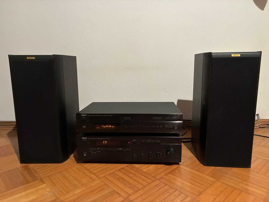 Zestaw audio Yamaha amplituner, odtwarzacz CD, głośniki Jamo