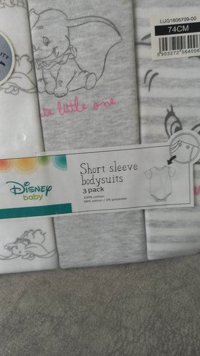 Дитячий боді Disney Baby Дамбо 74 см