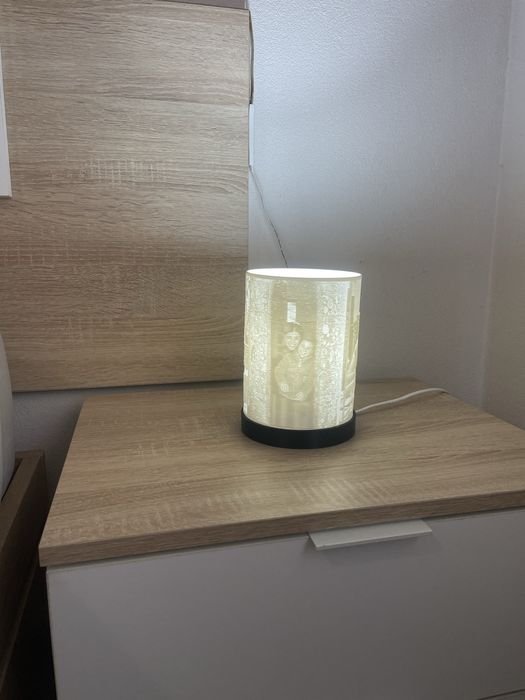 Candeeiro 3D com gravação de fotos