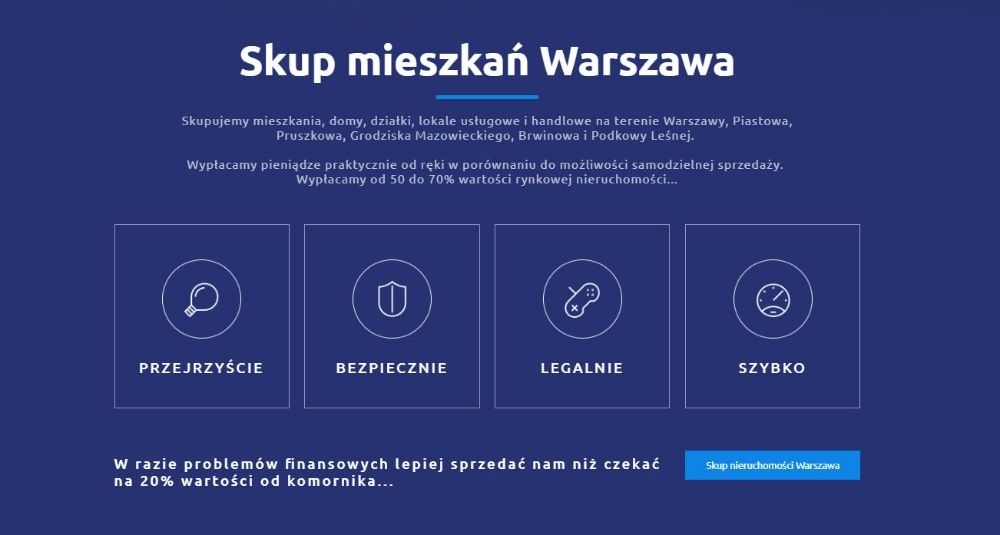 Skup mieszkań Warszawa. Gotówka od ręki !