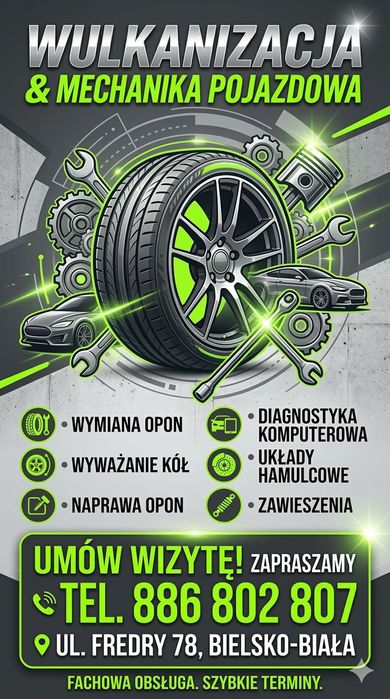 Wulkanizacja, Wymiana opon. WOLNE TERMINY