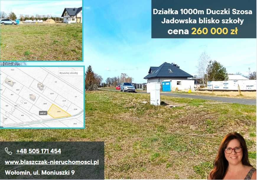 Działka budowlana od 960m Tłuszcz Jasienica PKP szkoła - Widok 2