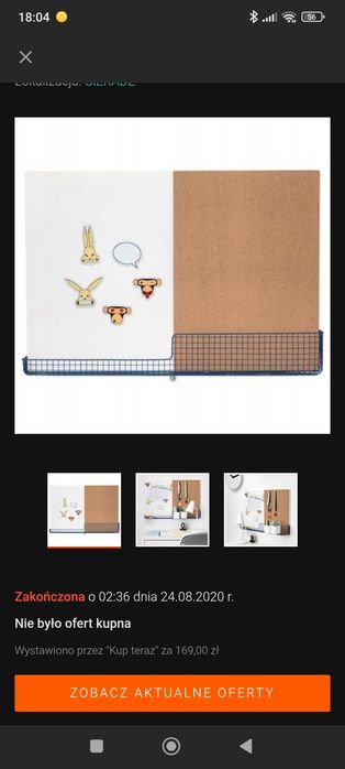 Tablica korkowa magnetyczna IKEA z półką