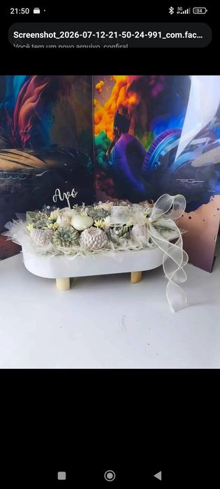 Arranjos de flores de cera
