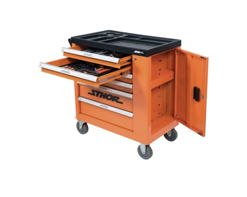 Шафа для майстернь STHOR з 6 шуфлядами та інструментами 174 елементи