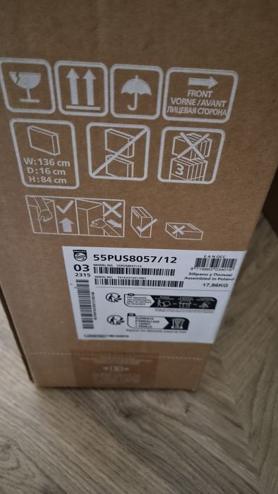 Nowy TV Philips Led 55 cali plaski  Ambilight x3  android  Smart new***