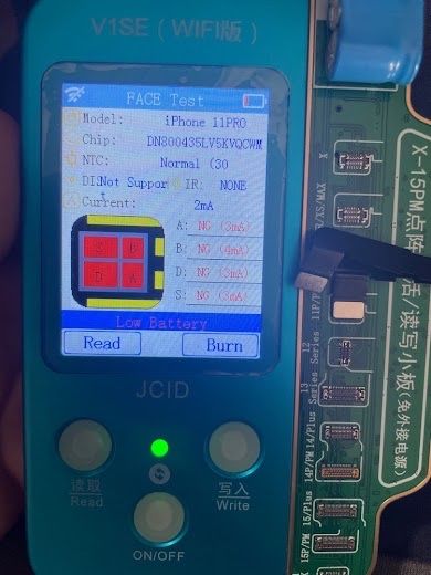 Программатор JCID VS1E (WIFI) с плашками батареи, дисплей и фейс