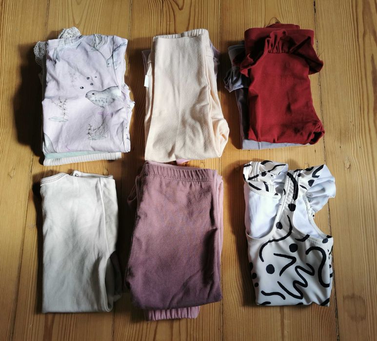 Zestaw, paka ubrań dla dziewczynki rozmiar 80