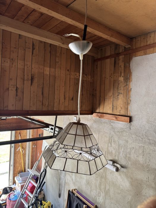 Para lamp wiszących z masy perłowej retro boho | 2 sztuki komplet