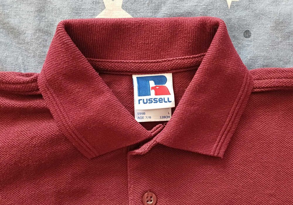 Футболка Поло бордо на 128 см зріст