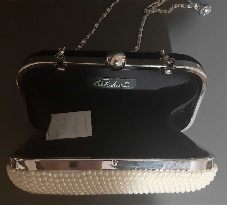 Torebka wieczorowa puzderko z koralikami