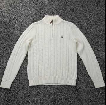 Stylowy sweter dzianinowy Polo Ralph Lauren w kolorze białym