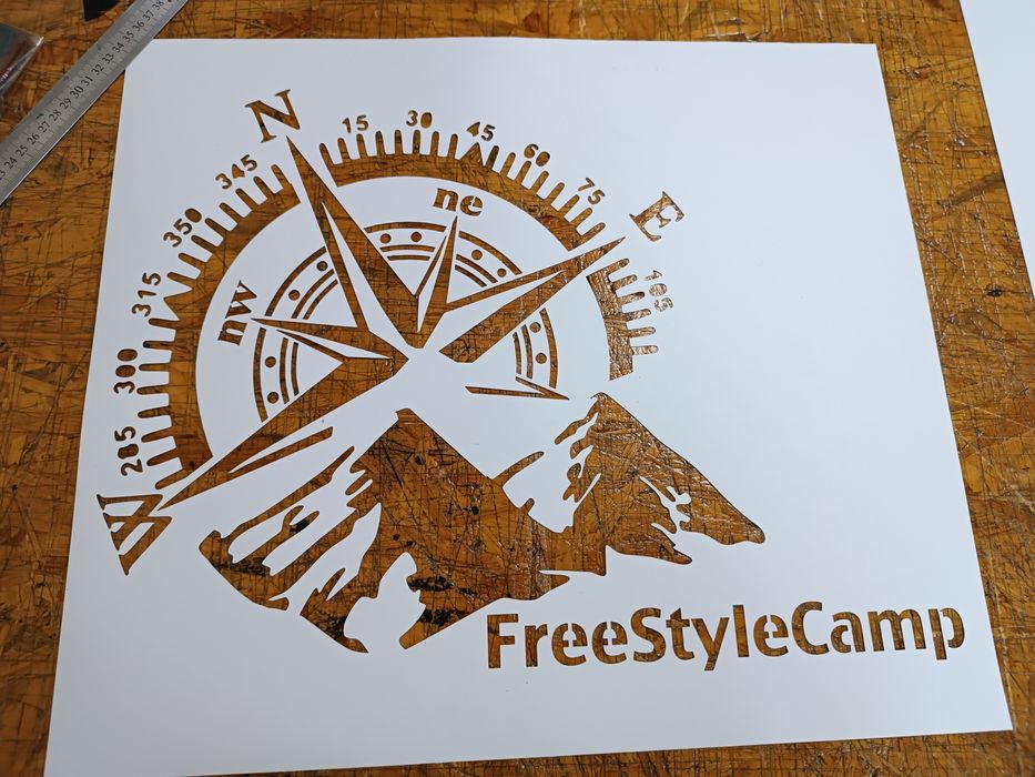 Трафарет. Лекало. Лазерная резка. Камуфляжний трафарет для краски