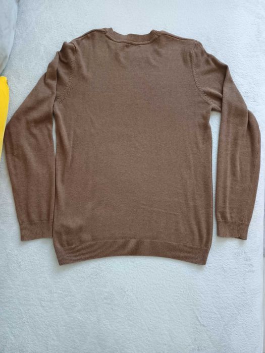 Męski cienki sweterek New Look Man - rozmiar/size S, brązowy