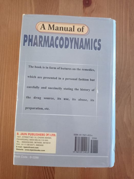 A manual of pharmacodynamics