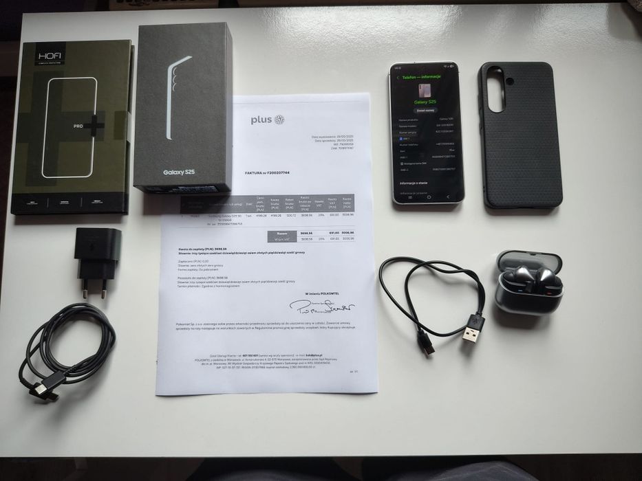 Samsung Galaxy S25 12/256 Gwarancja Ładowarka Słuchawki