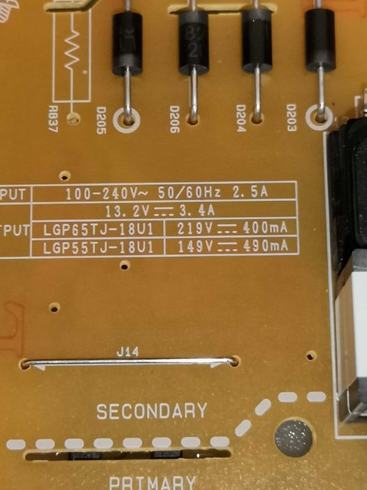 Fonte de alimentação LG LGP55TJ-18U1  EAX 6 7 8 6 5 2 0 1