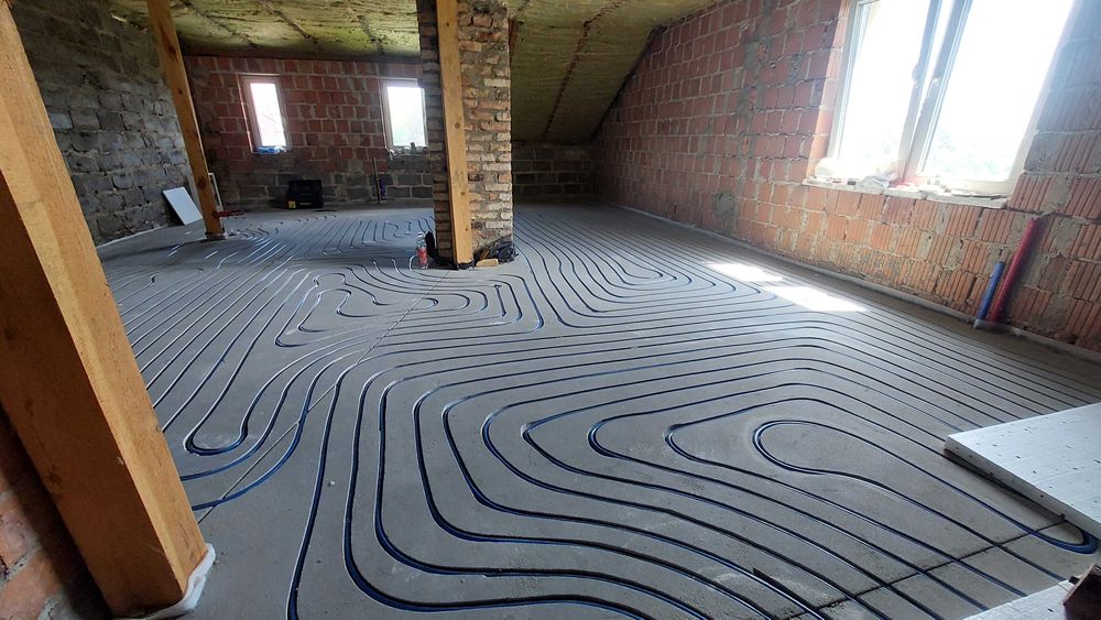 Frezowanie pod ogrzewanie podłogowe.