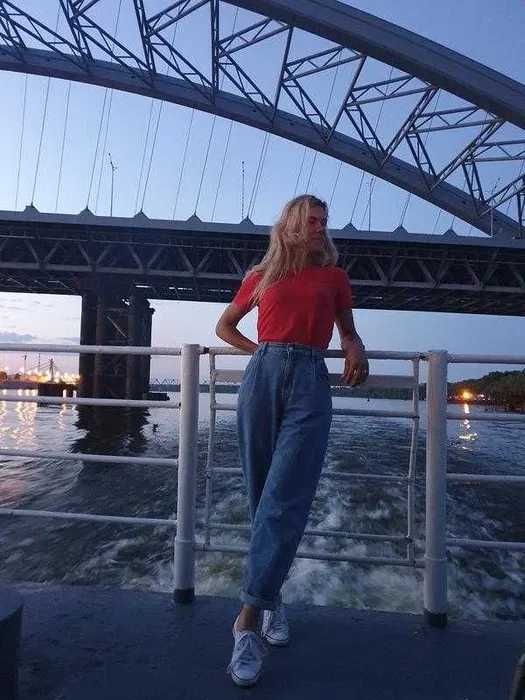 Джинси слоучі блакитні джинці Slouchy Pull & Bear Пуль енд бир р-р 36