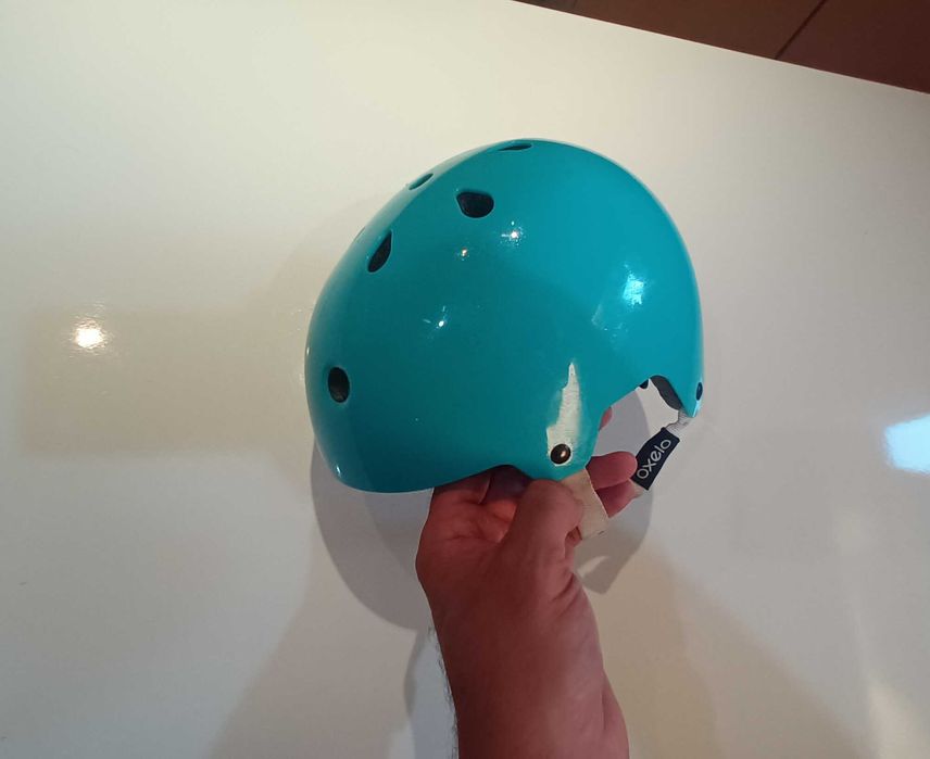 Kask rowerowy Oxelo niebieski / 50-54 cm /. Jak NOWY