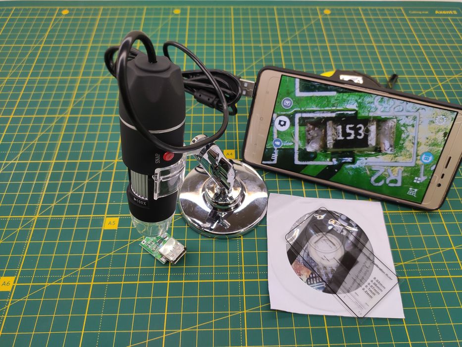 Цифрой микроскоп с подставкой