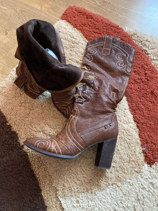 Сапоги демисизонные. Кожанные. Р. 38(39)