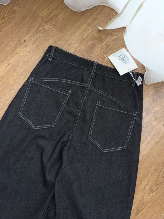 Baggy jeans raw denim bershka з кліпсами джинси архівні рав денім