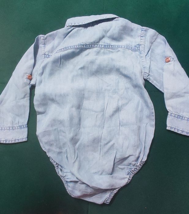 Body koszulowe chłopięce denim
