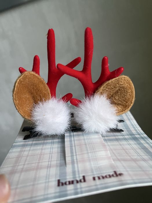 Наворічні прикраси для волосся заколки дитячі