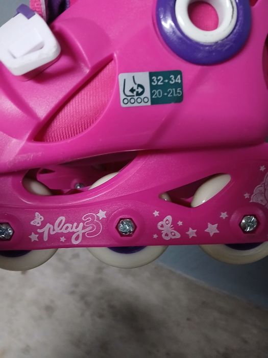 Patins em linha, tamanho 32-34, Decathlon