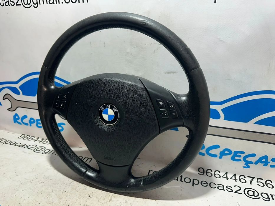 Volante Completo Pele Original Multifunções Comandos BMW Serie 1 3 X1