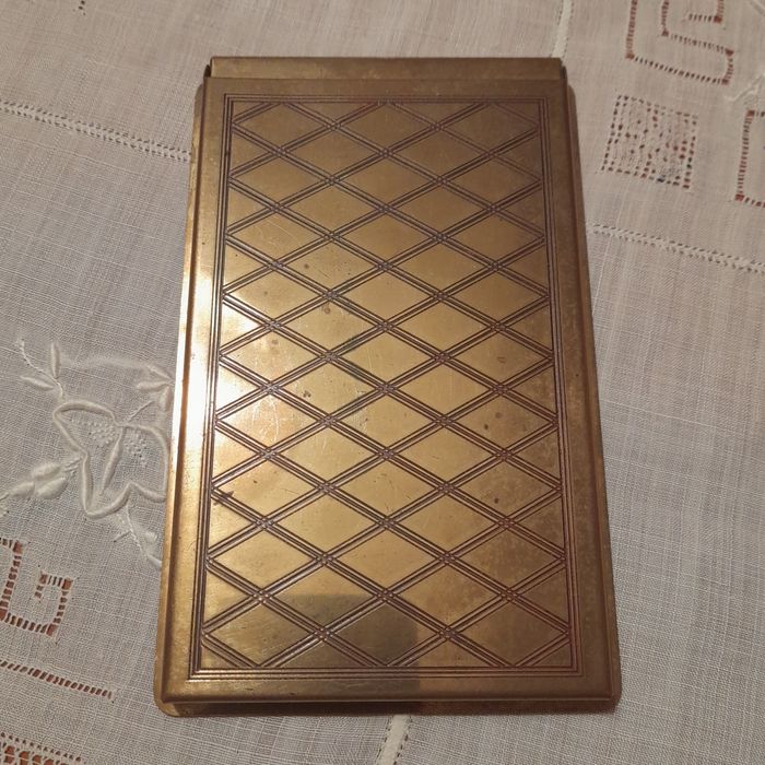 Caixa dourada blocos vintage