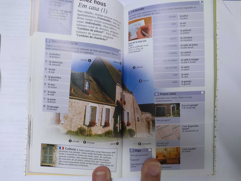 Fantástico livro de bolso e de viagem "Aprenda Francês, como NOVO!