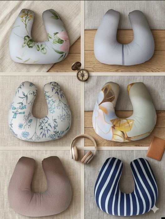 Подушка рогалик дорожня