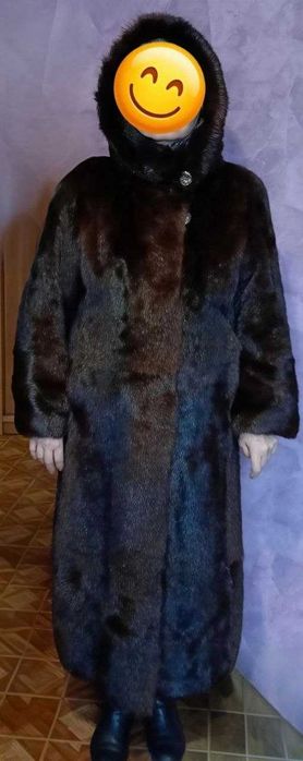Шуба жіноча довга вживана 48-52 сурок (степова норка)