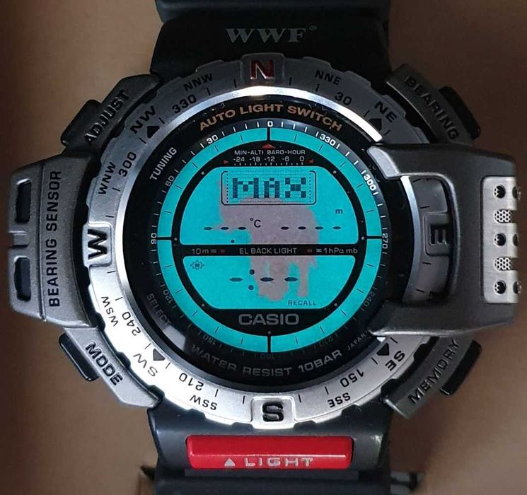 希少CASIO PRO TREK WWF PRT-40 Zegarek Casio PRT-40 ProTrek limitowany WWF barometr