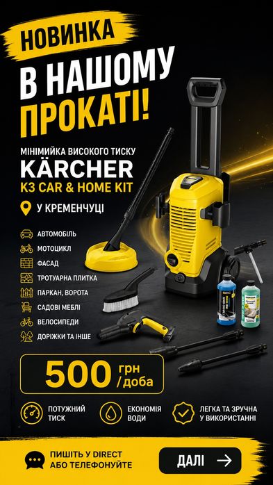 Мийка високого тиску Kärcher K3 Car & Home