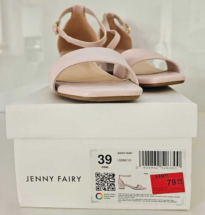 Sandały damskie różowe Jenny Fairy - CCC Rozmiar 39