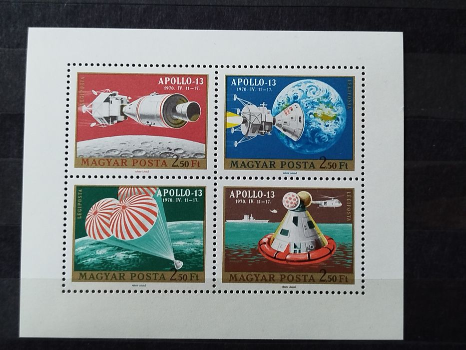 Znaczki blok Węgry 1970 kosmos