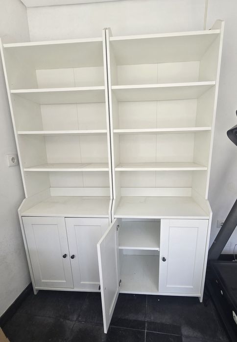 2 Estantes IKEA Hauga  Brancas com Armário – Excelente Estado | Porto