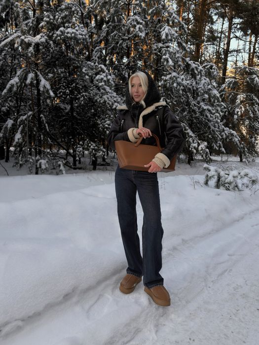 Стильна шкіряна сумка