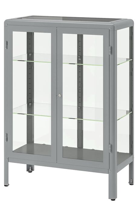 witryna FABRIKÖR FABRIKOR ikea szafka szklama metalowa szkło stal