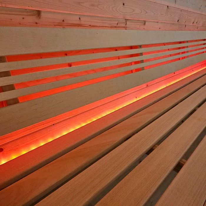 Sauna Ogrodowa Beczka 200cm Ganek Piec Elektryczny