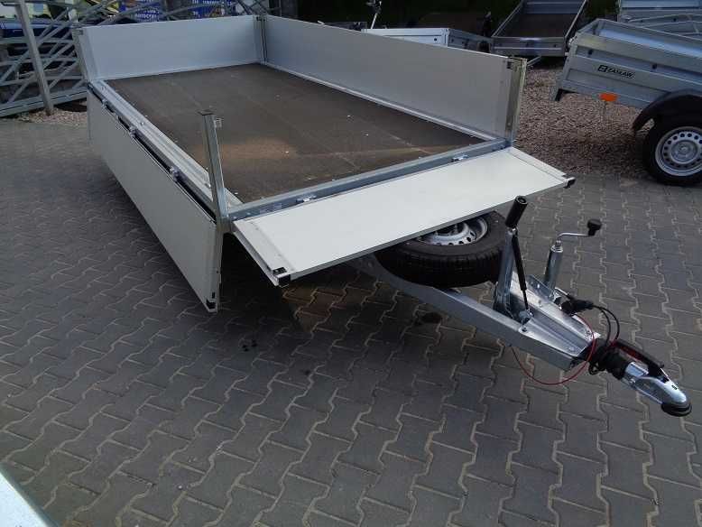 Przyczepa 3,30x1,80 burty aluminiowe, DMC do 2700 kg, platforma